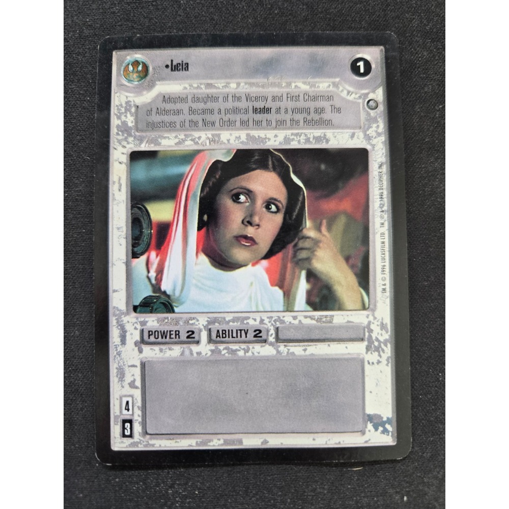 Star Wars SWCCG CCG Leia Organa Jedi Pack Decipher Card